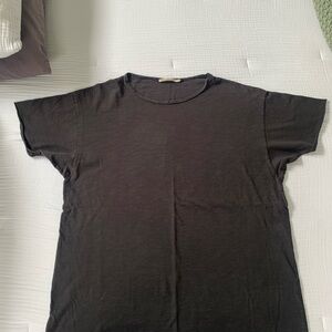 Nudie jeans slub tee shirt t shirt black grey side m medium